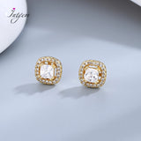 S925 Sterling Silver 4mm Zircon Stud Earrings for Women