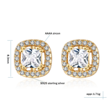 S925 Sterling Silver 4mm Zircon Stud Earrings for Women
