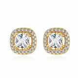 S925 Sterling Silver 4mm Zircon Stud Earrings for Women