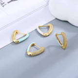 S925 Silver Rhinestone Wheat Hoop Earrings High-end Jewelry Gift