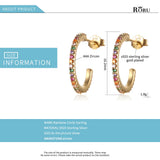 Big Circle Hoop Earrings 925 Sterling Silver Birthday Jewelry Gift