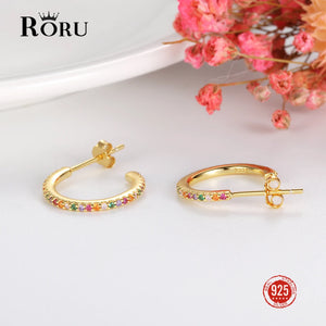 Big Circle Hoop Earrings 925 Sterling Silver Birthday Jewelry Gift