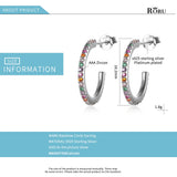 S925 Sterling Silver Small Circle Hoop Earrings for Women Birthday Noble Jewelry