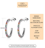 S925 Small Circle Hoop Earrings for Women Noble Jewelry Gift