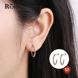 S925 Sterling Silver Small Circle Hoop Earrings for Women Birthday Noble Jewelry