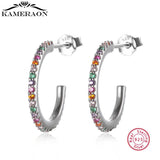 S925 Small Circle Hoop Earrings for Women Noble Jewelry Gift