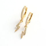 S925 Silver Zircon Triangle Tassel Ear Bone Ear Buckle Geometric Earring