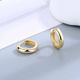 925 Silver Round Hoop Earrings Circle Ear Jewelry for Women
