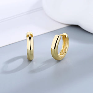 925 Silver Round Hoop Earrings Circle Ear Jewelry for Women