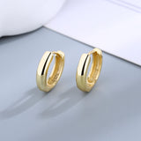 925 Silver Round Hoop Earrings Circle Ear Jewelry for Women