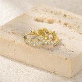 Wave Hoop Earring Zircon Single-row S925 Sterling Silver for Women
