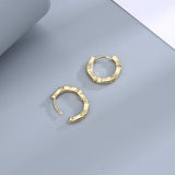 S925 Silver Classic Hoop Earrings Small Circle Hip Hop Jewelry