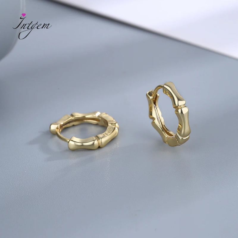 S925 Silver Classic Hoop Earrings Small Circle Hip Hop Jewelry