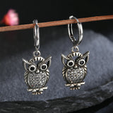 S925 Sterling Silver Drop Earrings Animals Zircon Party Jewelry