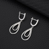 Retro Teardrop Diamond Earrings