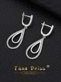 Retro Teardrop Diamond Earrings