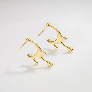 S925 Sterling Silver Geometric Drop Earrings