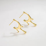 S925 Sterling Silver Geometric Drop Earrings