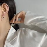 S925 Sterling Silver Geometric Drop Earrings