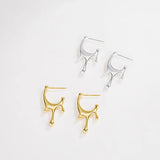 S925 Sterling Silver Geometric Drop Earrings