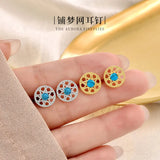 S925 Turquoise Earrings Anniversary Jewelry
