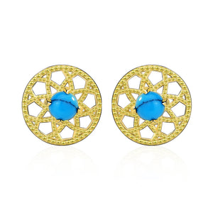 S925 Turquoise Earrings Anniversary Jewelry