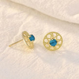 S925 Turquoise Earrings Anniversary Jewelry