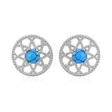 S925 Turquoise Earrings Anniversary Jewelry