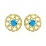 S925 Turquoise Earrings Anniversary Jewelry