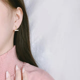 S925 Silver Earrings Zircon Inlaid U-shaped Ear Buckle Party Jewelry