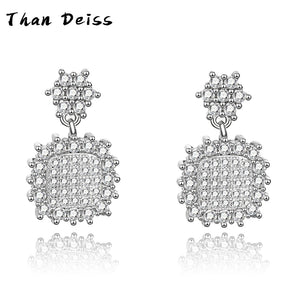 S925 Sterling Silver Snowflake Diamond Earrings