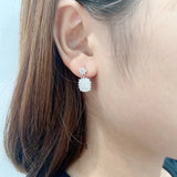 S925 Sterling Silver Snowflake Diamond Earrings