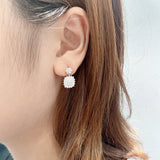 S925 Sterling Silver Snowflake Diamond Earrings