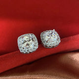 S925 Sterling Silver Diamond Stud Earrings for Women
