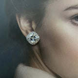 S925 Sterling Silver Diamond Stud Earrings for Women