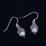 S925 Moonstone Round 5MM Earrings Engagement Party Gift