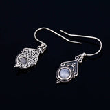 S925 Moonstone Round 5MM Earrings Engagement Party Gift