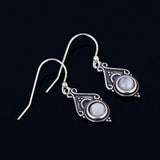 S925 Moonstone Round 5MM Earrings Engagement Party Gift