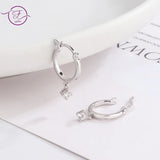 S925 Sterling Silver Zircon Earrings Wedding Jewelry Gift