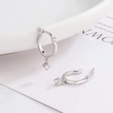 S925 Sterling Silver Zircon Earrings Wedding Jewelry Gift