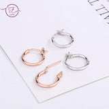 S925 Circle Earrings Women's Personalized Hoop Ear Jewelry