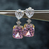 S925 Silver Zircon Earrings Bridal Wedding Jewelry
