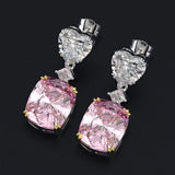 S925 Silver Zircon Bridal Earrings Wedding Jewelry