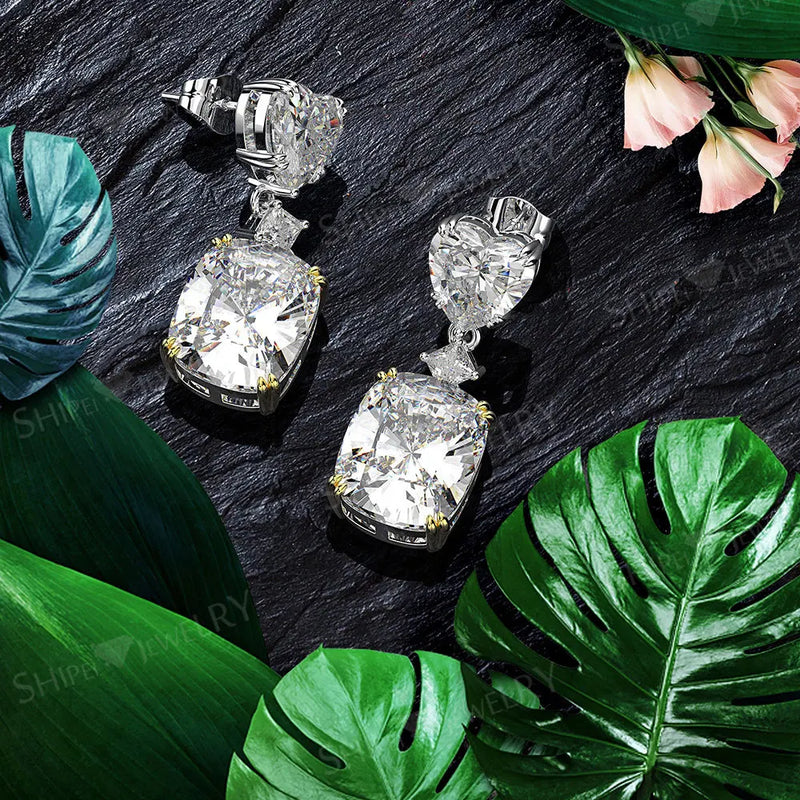 S925 Silver Zircon Bridal Earrings Wedding Jewelry