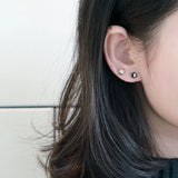 S925 Sterling Silver Geometric Earrings for Men