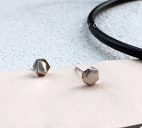 S925 Sterling Silver Geometric Earrings for Men