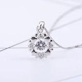 S925 Sterling Silver Heart Necklace Women's Pendant Gift