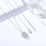 S925 Heart Necklace Women's Beating Heart Pendant Holiday Gift