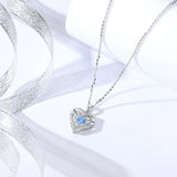 S925 Heart Necklace Women's Beating Heart Pendant Holiday Gift