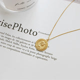 S925 Sterling Silver Eliza Coin Pendant Necklace Chain
